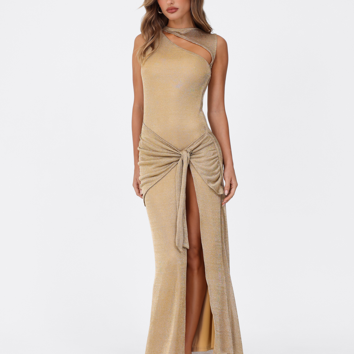 AZELMA MAXI DRESS - GOLD Tiger Mist USA AZELMA MAXI DRESS - GOLD Tiger Mist USA