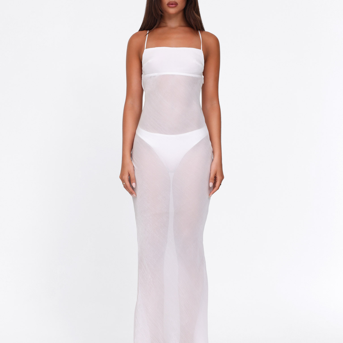 totally bangin mesh maxi dress white KIAH MAXI DRESS