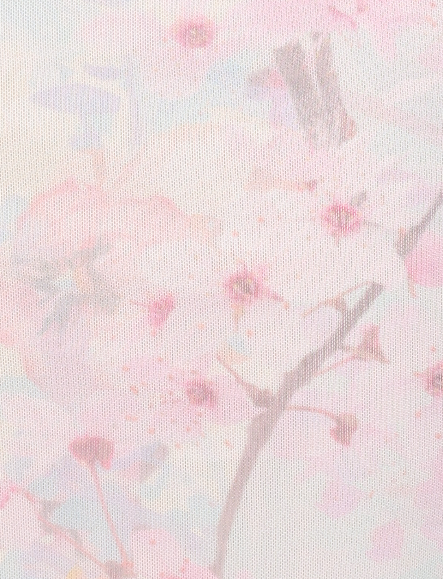 The LONIE MIDI SKIRT by TIGERMIST features a washed cherry blossom floral print in soft pastels, with delicate pink and white flowers, a textured background, dotted overlay, and lace trim details for an exclusive airy look.
