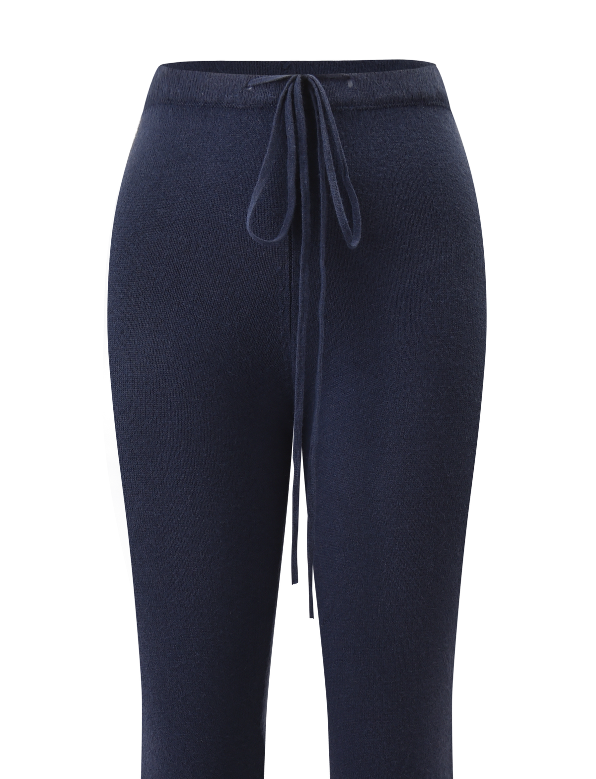 The LEORA PANT - NAVY by TIGERMIST features a relaxed fit and drawstring waist, shown from waist to mid-calf against a white background.