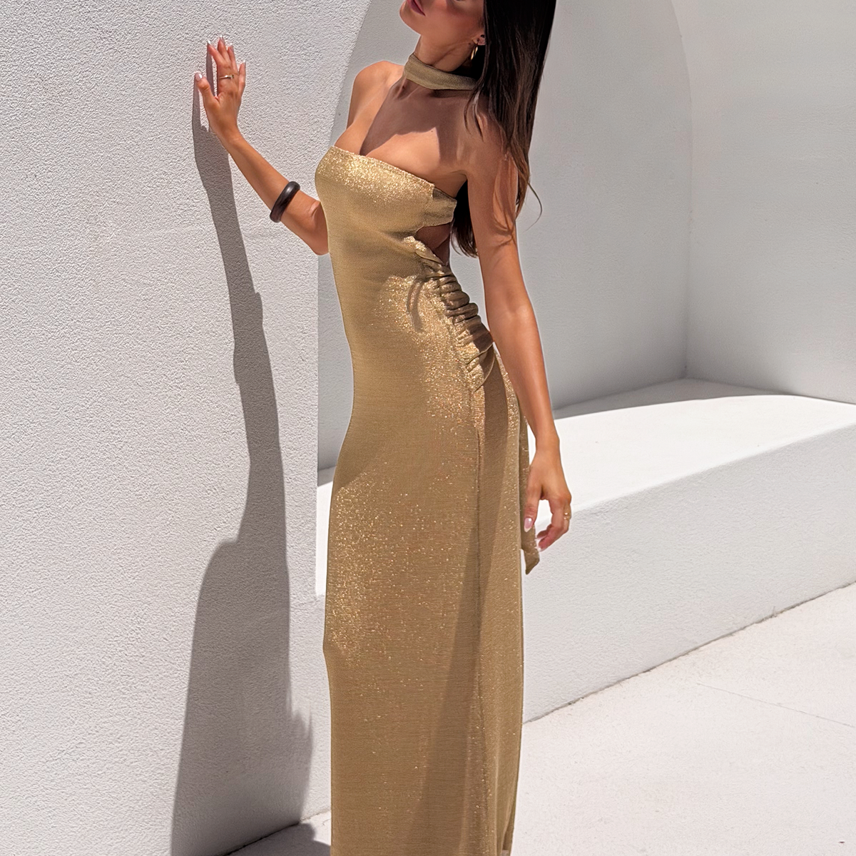 gold strapless long dress New Metallic Prom Dresses Pleated Formal Gold / US12 from holiday parties to a night out on the town Gold Strapless Gown: Maxi Length