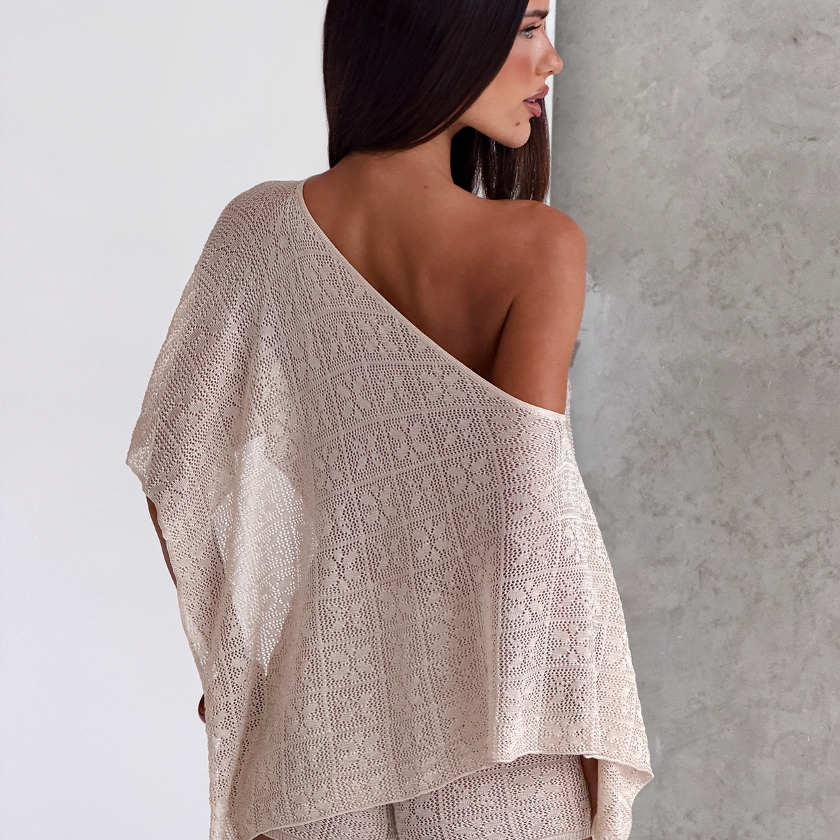 FERN CROCHET SHORT - CHAMPAGNE – Tiger Mist USA FERN CROCHET SHORT - CHAMPAGNE – Tiger Mist USA