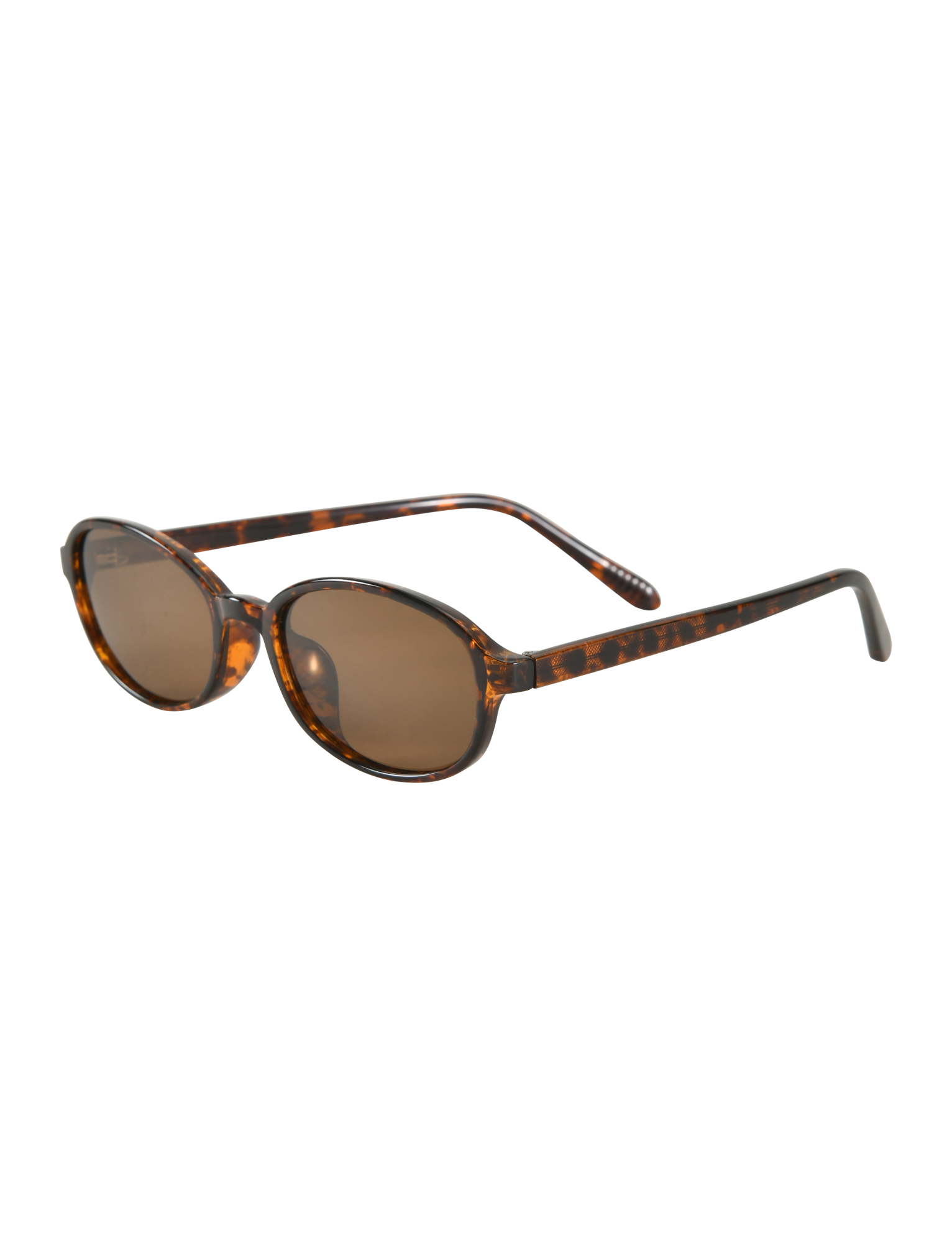 The TIGERMIST ESTA GLASSES - TORTOISESHELL feature round lenses, thin curved arms, and UV400 protection, displayed on a plain white background.