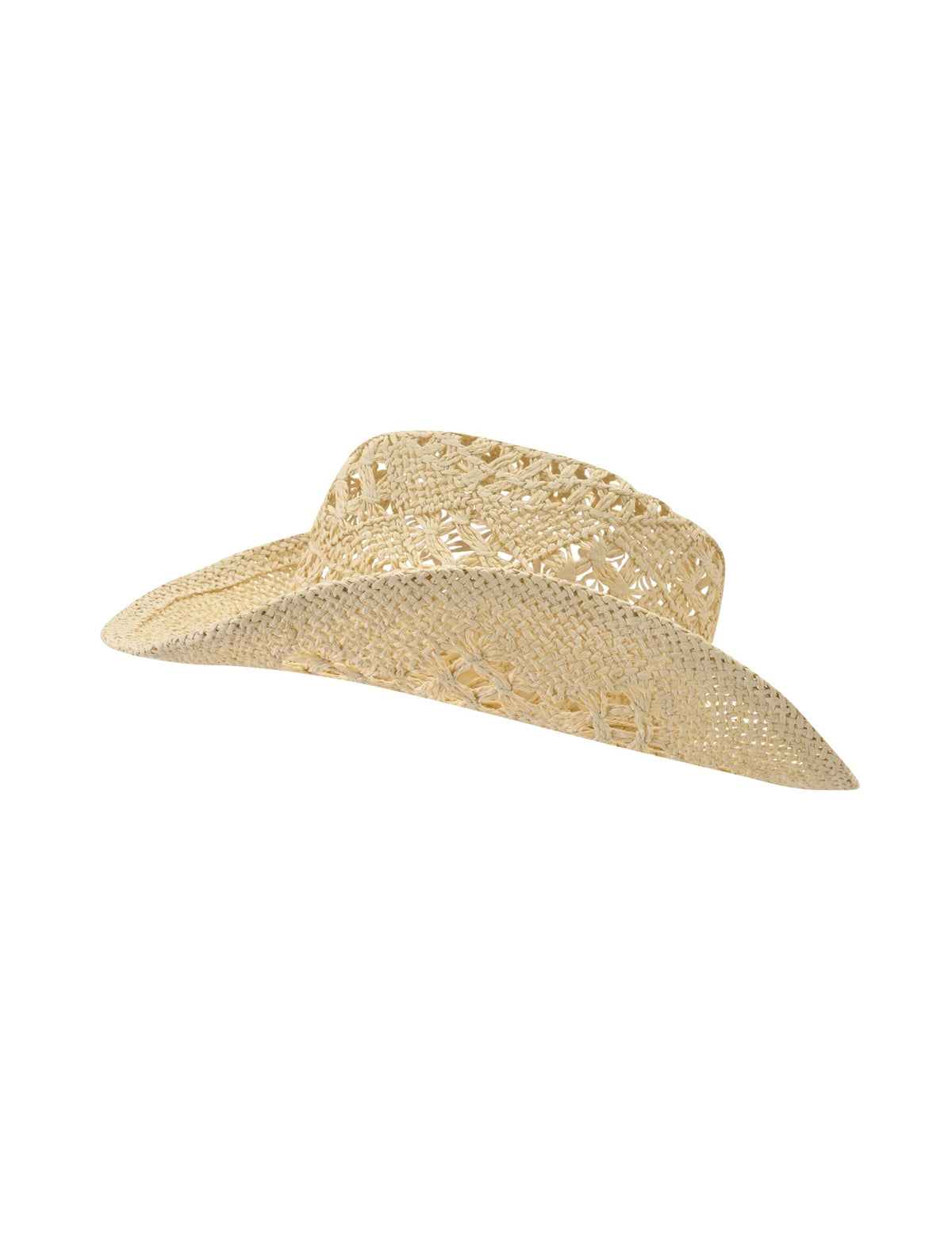 COPELAND COWBOY HAT - TAN in a woven straw design with a versatile one size fits most fit.