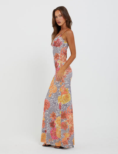 orange tiger dress Tiger Print