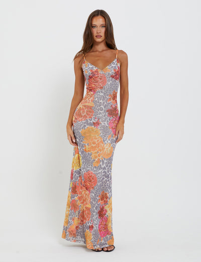 orange cheetah dress Sherri Hill Simple Cheetah Print HoCo Dress 57504