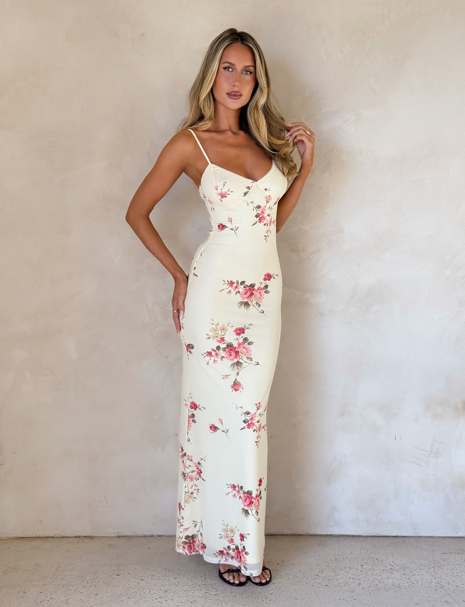 yellow floral long dress JULIANNA Perfect for wedding guest Spring summer cardigan For Girls Valentines Dresses Size:S [44-50 kg]