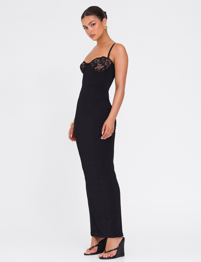 ALLURA MAXI DRESS - BLACK Tiger Mist USA ALLURA MAXI DRESS - BLACK Tiger Mist USA