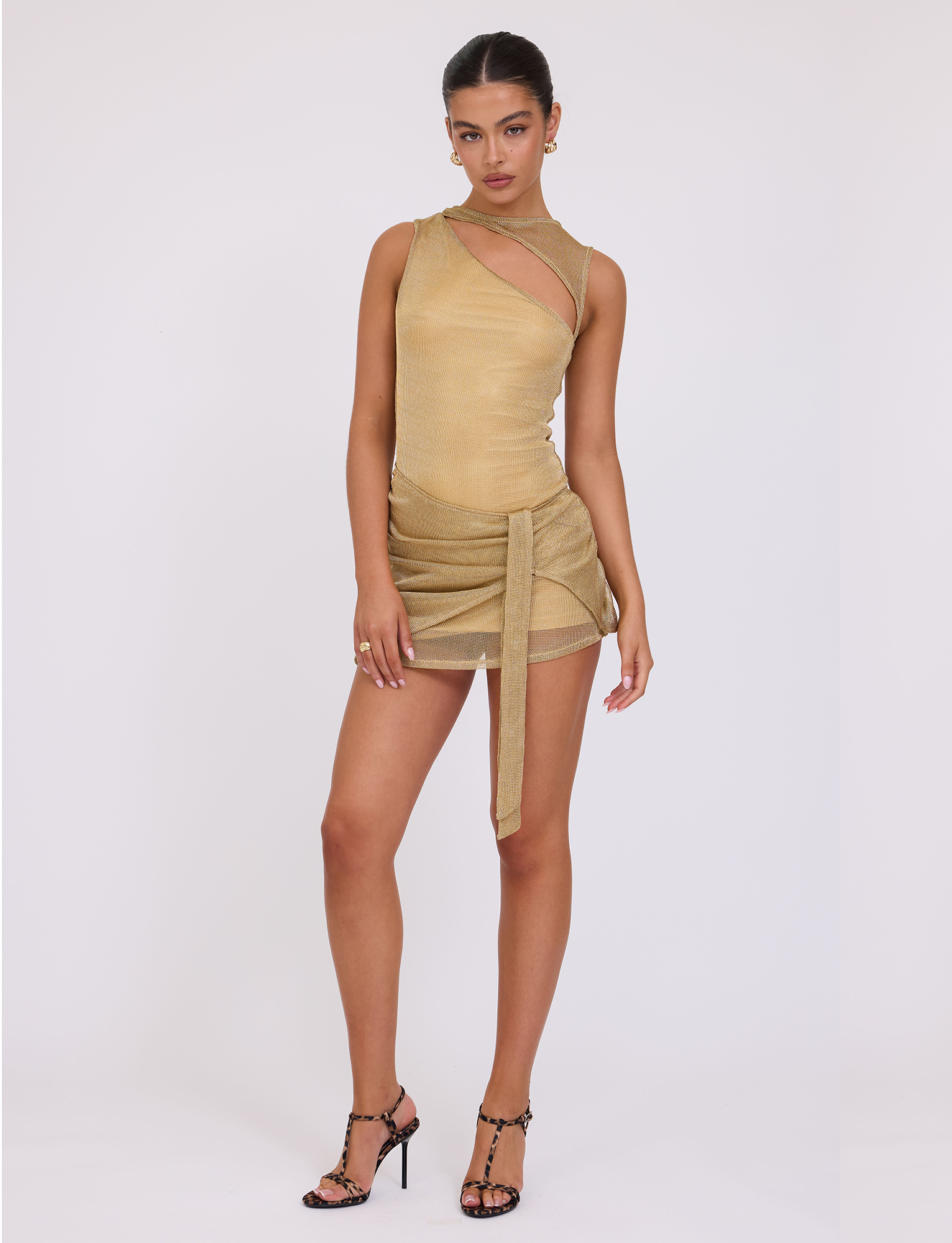 AZELMA DRESS - GOLD Tiger Mist USA AZELMA DRESS - GOLD Tiger Mist USA