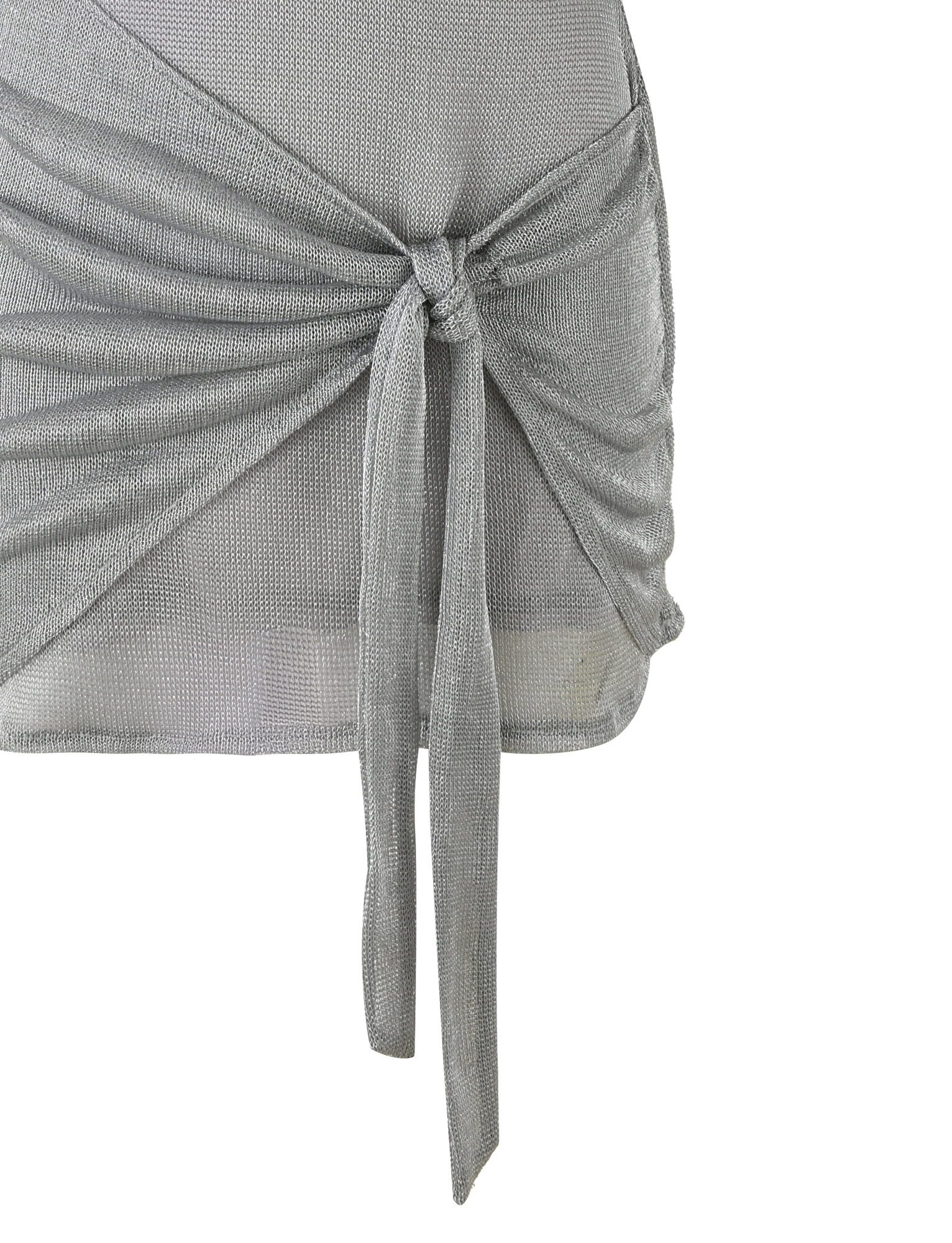 tigermist silver dress NIYA METALLIC BANDAGE DRESS