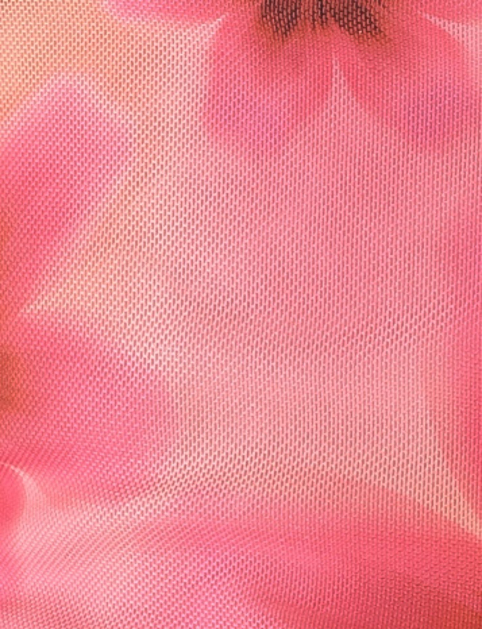 Close-up of the FRANCIS TOP - MULTI : OMBRE : FLORAL by TIGERMIST. This fabric features intricate floral patterns in various shades of pink with slightly transparent mesh sections, offering a smooth and soft appearance—perfect for crafting a stylish floral print top.