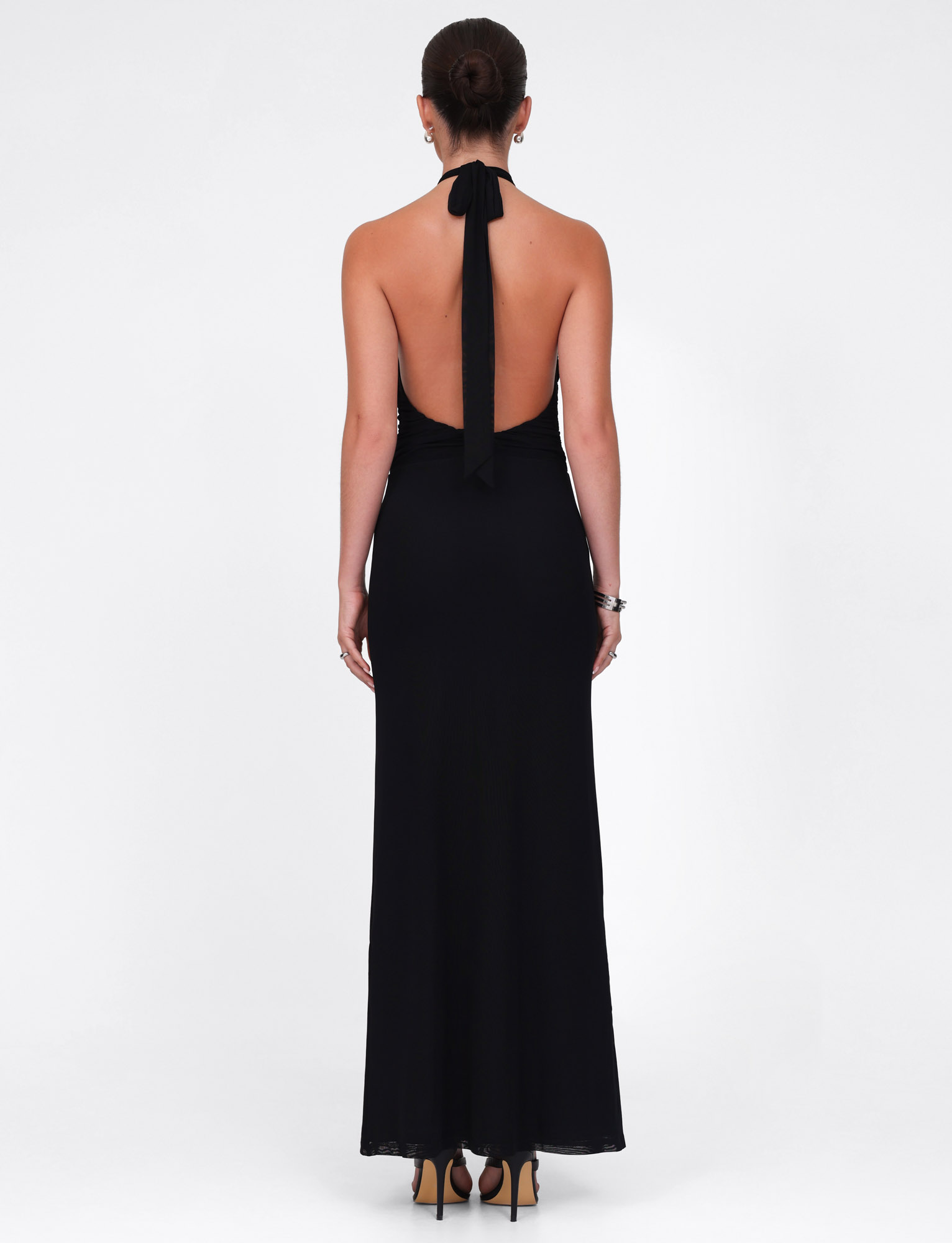 black dress zara MAXI Black Mother Of The out detail at the BrunchWorthy Color:A