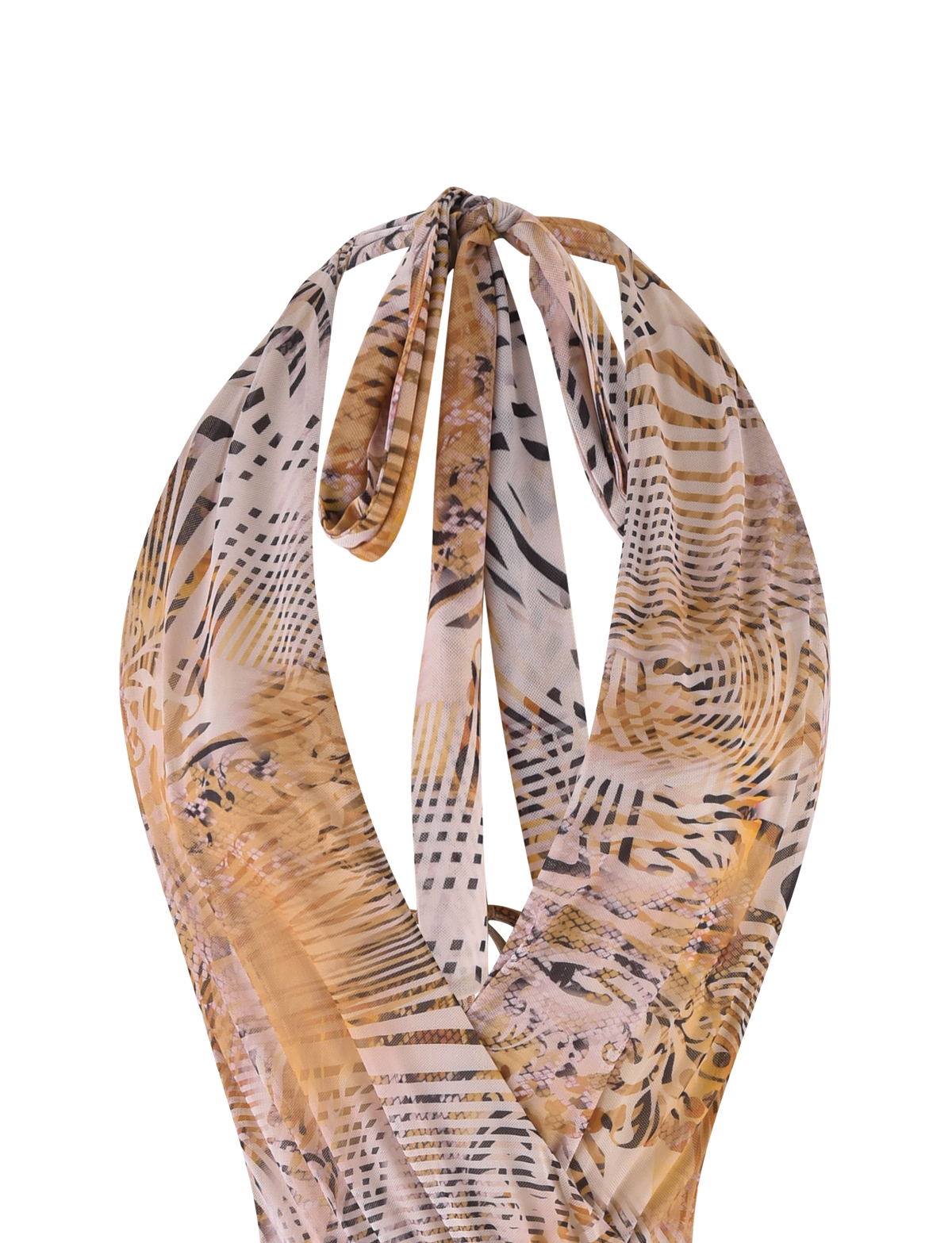 The YARA MINI DRESS by TIGERMIST in Animal Marble is a chic, neutral-toned dress with an abstract animal print—perfect for stylish pairings.