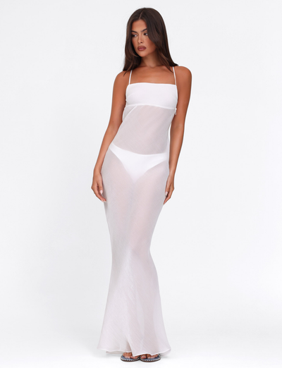 kinera maxi dress white Runaway The Label Kinera Maxi Dress