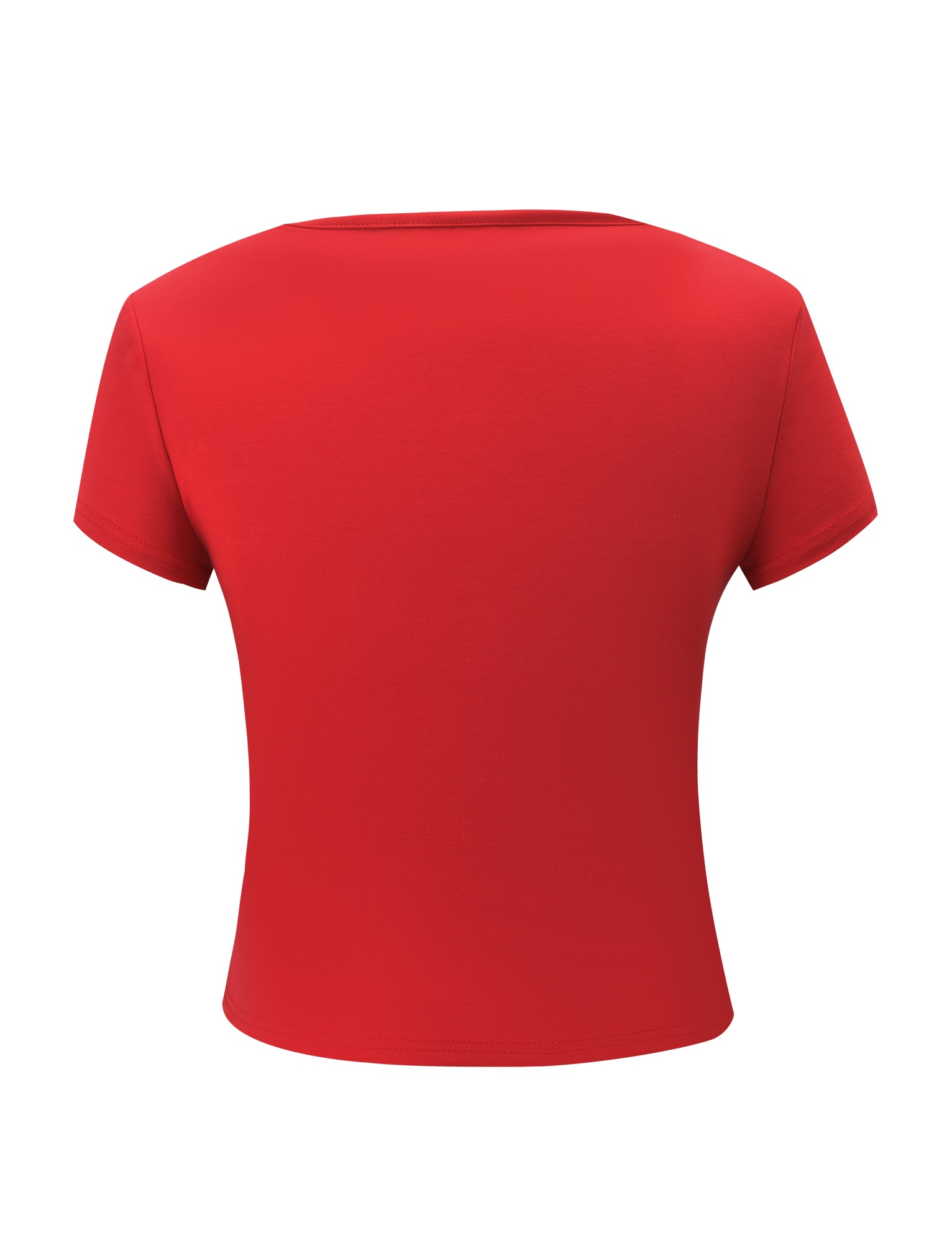 The SAVINA TOP - RED by TIGERMIST is shown from the back, featuring a plain design without any visible logos, patterns, or embellishments.