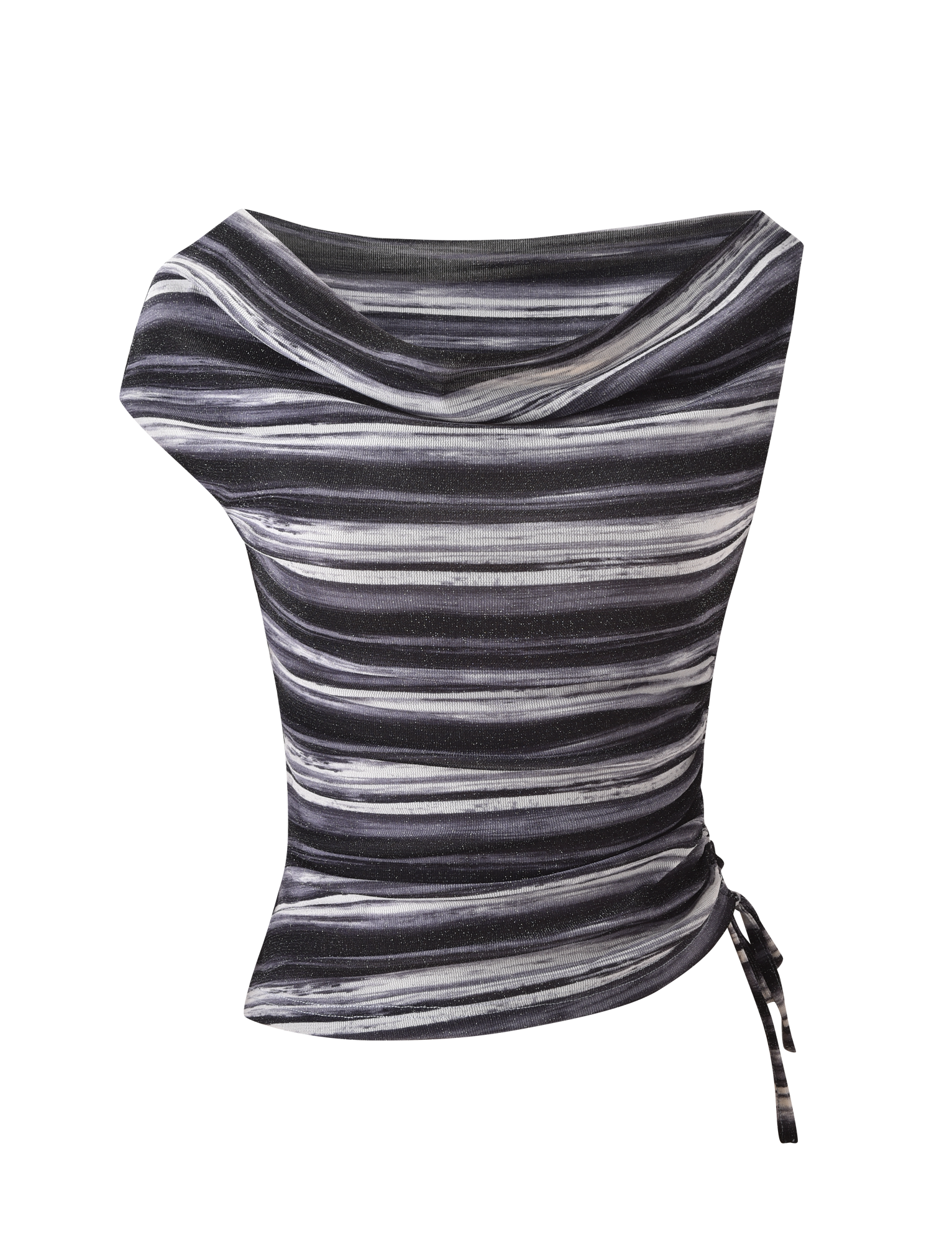 BRAELYN TOP - GREY STRIPE