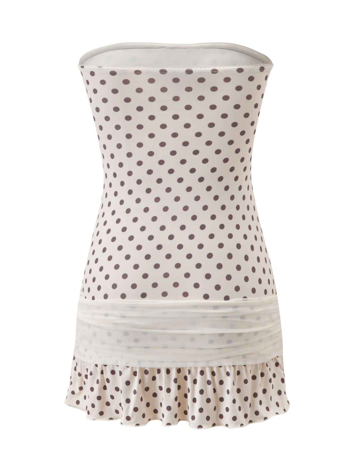 white dress brown polka dots TOVE MINI Glamorous Black Sparkly Mermaid Color:Ember Swirl Shell Vintage look 95% Polyester