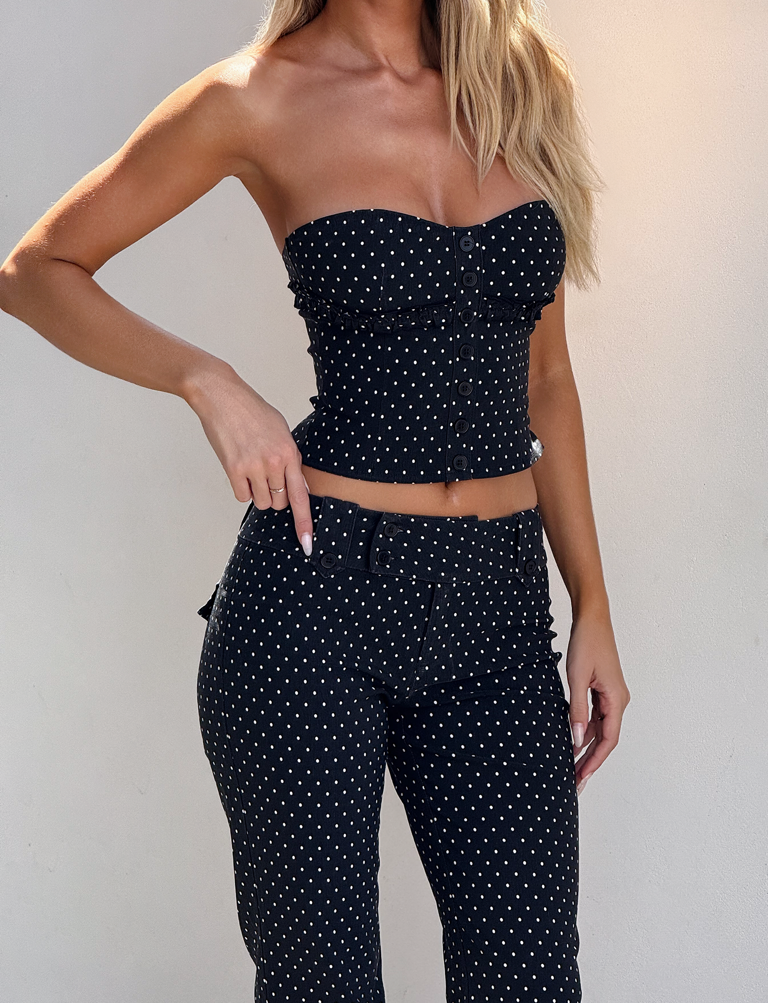 KITTIE PANT - BLACK DOT