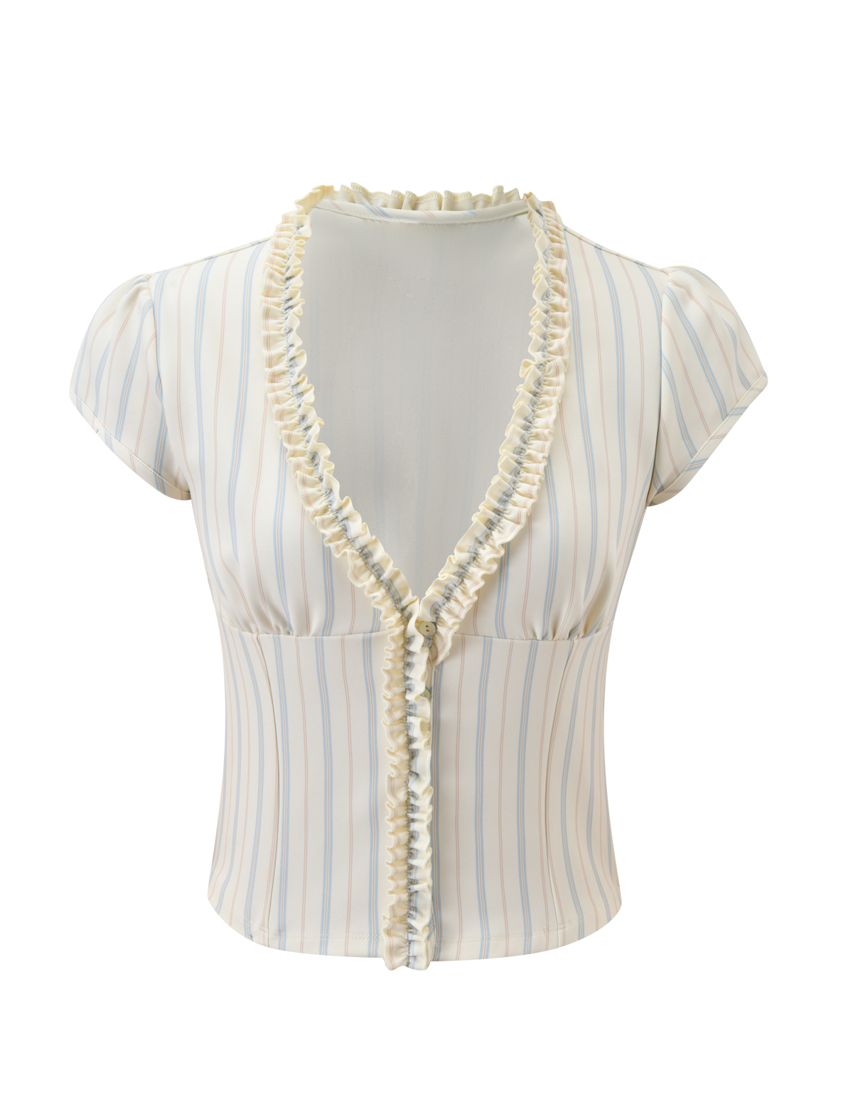 VALERIE RUFFLE TOP - STRIPE – Tiger Mist USA