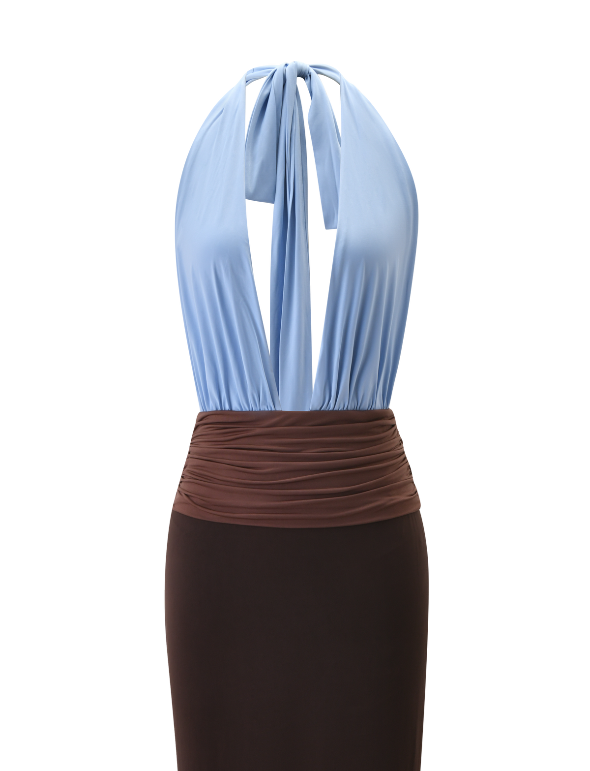 blue dress brown dress JENNI PLUNGE MAXI Elegant Birthday Dress Classy occasion-Party length V Color:Royal  Blue