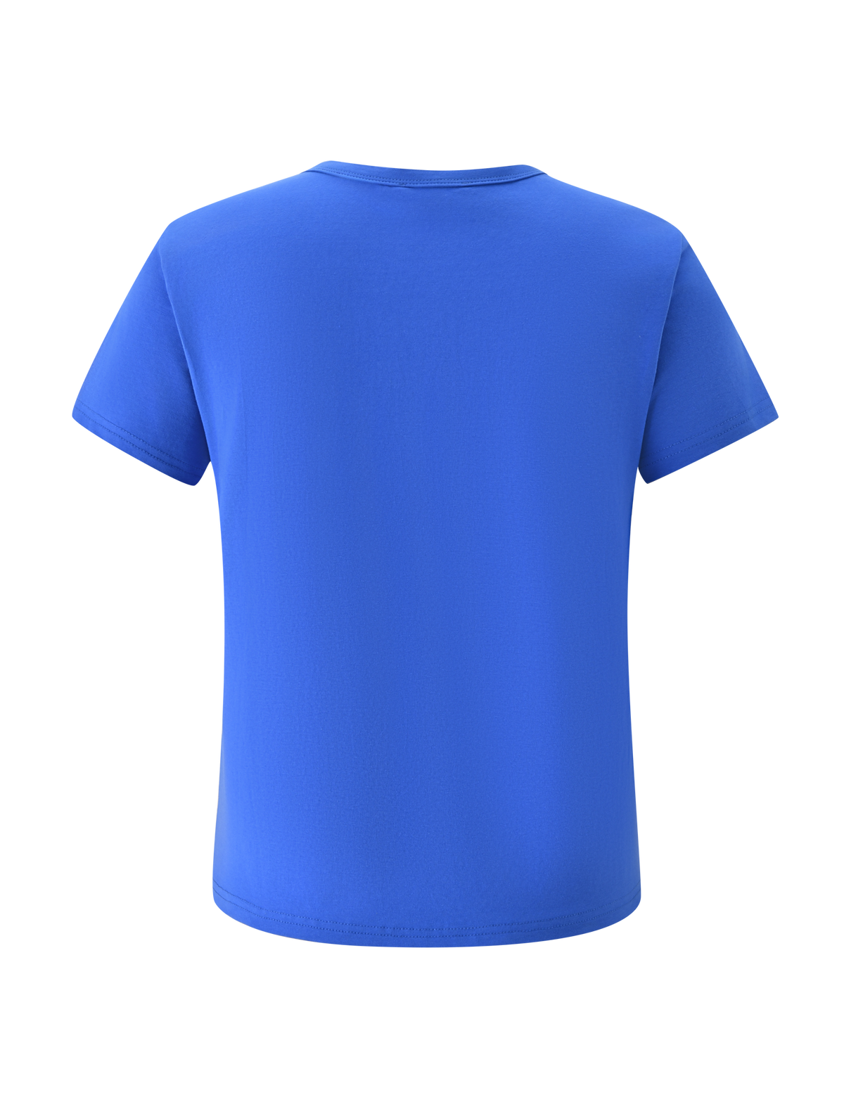The BLESSED BABY TEE - BLUE by TIGERMIST is shown from the back against a white background, featuring a vintage relaxed fit for casual comfort.